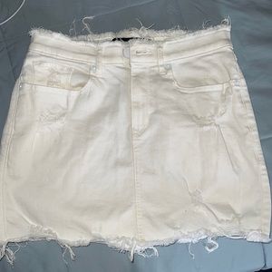 White mini skirt